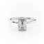 2.10 CT Emerald Shaped Moissanite Hidden Halo Engagement Ring - crownmoissanite