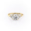 1.90 CT Round Shaped Moissanite Cluster Engagement Ring - crownmoissanite