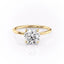 1.60 CT Round Cut Solitaire Hidden Halo Moissanite Engagement Ring - crownmoissanite
