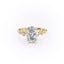 2.10 Oval Cut Cluster Style Moissanite Engagement Ring - crownmoissanite