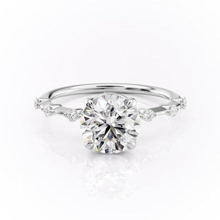 1.60 CT Round Shaped Moissanite Solitaire Engagement Ring - crownmoissanite