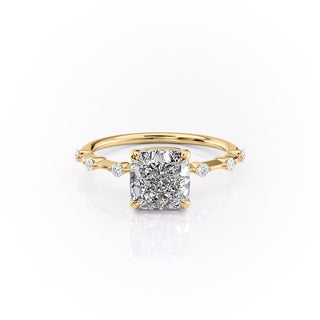 2.54 CT Cushion Cut Dainty Moissanite Engagement Ring - crownmoissanite