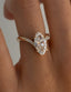 1.0 - 3.0 CT Moval Shaped Moissanie Pave Style Engagement Ring