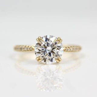 1.80 CT Round Shaped Moissanite Solitaire Engagement Ring - crownmoissanite