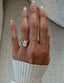 1.0 -3.0 CT Pear Shaped Moissanite Soliatire Style Engagement Ring