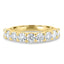 0.52 TCW round cut moissanite half eternity wedding band – timeless gold band featuring brilliant sparkle, ideal for stacking or as a classic bridal ring.