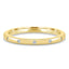 0.18 TCW round cut moissanite flush style wedding band – sleek and modern gold band with inset stones, perfect for a minimalist bridal or stacking look.