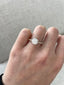 1.45 CT Round Cut Moissanite Pave Setting Engagement Ring