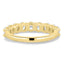1.35 TCW oval cut moissanite half eternity wedding band – elegant and timeless design crafted in polished gold, perfect for bridal stacking or solo wear.
