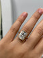 7.50 CT Radiant Cut Moissanite Hidden Halo Engagement Ring