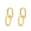 Plain interlocking elongated oval earrings with a polished gold finish – modern and minimalist statement design, perfect for everyday wear or elevated styling.