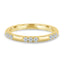 0.31 TCW round cut moissanite wedding band in a clustered pavé setting – delicate and sparkling gold band, perfect for bridal stacking or everyday elegance.