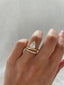 2.10 CT Pear Cut Moissanite Double Band Engagement Ring