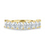 2.50 TCW radiant cut moissanite half eternity wedding band – luxurious gold band featuring brilliant step-cut stones, perfect for glamorous bridal or stacking wear.