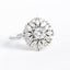 0.50 CT Round Moissanite Art deco Engagement Ring