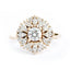 0.50 CT Round Moissanite Art deco Engagement Ring