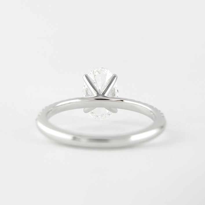 1.91 CT Oval Shaped Moissanite Solitaire Engagement Ring - crownmoissanite