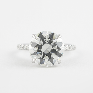 1.5 CT Round Cut Hidden Halo & Pave Moissanite Engagement Ring - crownmoissanite