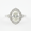 1.91 CT Oval Shaped Moissanite Vintage Halo Engagement Ring - crownmoissanite
