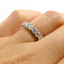 2.2 CT Round Cut Shared Prongs Setting Moissanite Wedding Band - crownmoissanite
