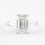 2.30 CT Emerald Three Stone Style Moissanite Engagement Ring - crownmoissanite