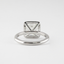 2.0 CT Princess Shaped Moissanite Halo Engagement Ring - crownmoissanite