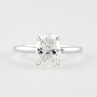 1.33 CT Oval Shaped Moissanite Solitaire Engagement Ring - crownmoissanite