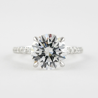 1.5 CT Round Shaped Moissanite Solitaire Engagement Ring - crownmoissanite