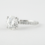 1.5 CT Round Solitaire & Pave Setting Moissanite Engagement Ring - crownmoissanite