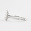 1.5 CT Pear Cut Pave Setting Moissanite Engagement Ring - crownmoissanite
