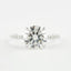 1.0 CT Round Hidden Halo and Pave Setting Moissanite Engagement Ring - crownmoissanite