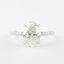 1.91 CT Oval Shaped Moissanite Hidden Halo Engagement Ring - crownmoissanite