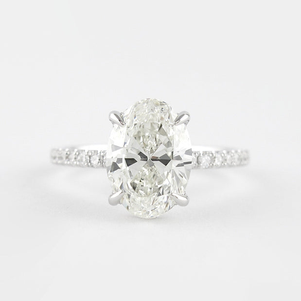 1.33 CT Oval Shaped Moissanite Solitaire Engagement Ring - crownmoissanite