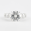 1.4 CT Round Cut Pave Setting Moissanite Engagement Ring - crownmoissanite