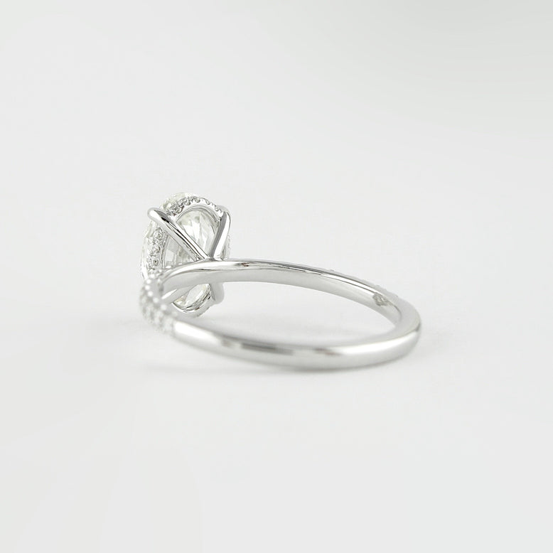 1.33 CT Oval Shaped Moissanite Solitaire Engagement Ring - crownmoissanite