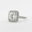 2.15 CT Cushion Cut Halo Style Moissanite Engagement Ring - crownmoissanite