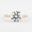 1.5 CT Round Shaped Moissanite Hidden Halo Engagement Ring - crownmoissanite