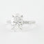 1.33 CT Oval Cut Pave Setting Moissanite Engagement Ring - crownmoissanite