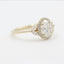 1.33 CT Oval Shaped Moissanite Halo Engagement Ring - crownmoissanite