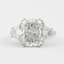 2.50 CT Radiant Three Stone Moissanite Engagement Ring - crownmoissanite