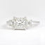 1.75 CT Princess Three Stone Style Moissanite Engagement Ring - crownmoissanite