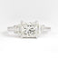 1.75 CT Princess Three Stone Style Moissanite Engagement Ring - crownmoissanite