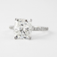 1.5 CT Cushion Solitaire & Pave Moissanite Engagement Ring - crownmoissanite