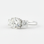 1.20 CT Round Three Stone Moissanite Engagement Ring - crownmoissanite