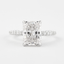 1.80 CT Radiant Hidden Halo & Pave Moissanite Engagement Ring - crownmoissanite