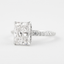 1.80 CT Radiant Hidden Halo & Pave Moissanite Engagement Ring - crownmoissanite
