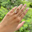 2.1 CT Pear Cut Halo Pave Moissanite Engagement Ring - crownmoissanite