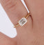 1.55 CT Emerald Shaped Moissanite Solitaire Engagement Ring - crownmoissanite