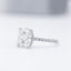 2.01 CT Elongated Shaped Moissanite Hidden Halo Engagement Ring - crownmoissanite
