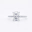 2.01 CT Elongated Shaped Moissanite Hidden Halo Engagement Ring - crownmoissanite